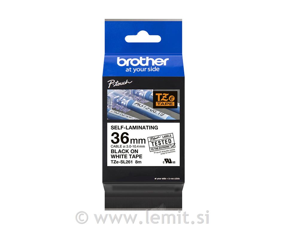 Brother TZE-SL261 Bel/črn 36mm