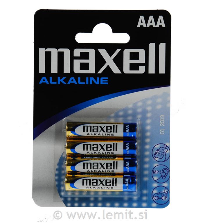 Baterije AAA (LR03), 4 kos, alkalne