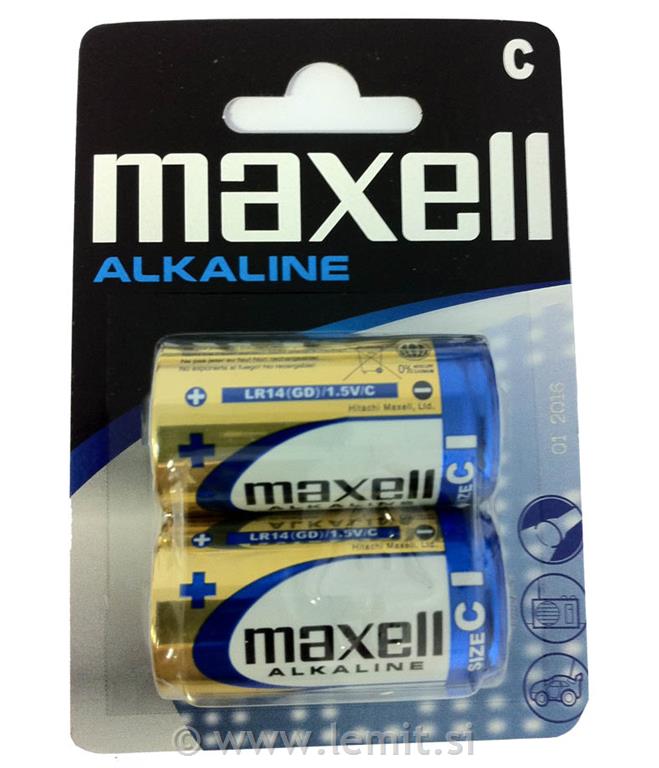 Baterija LR-14, 2 kosa, alkalne (C)