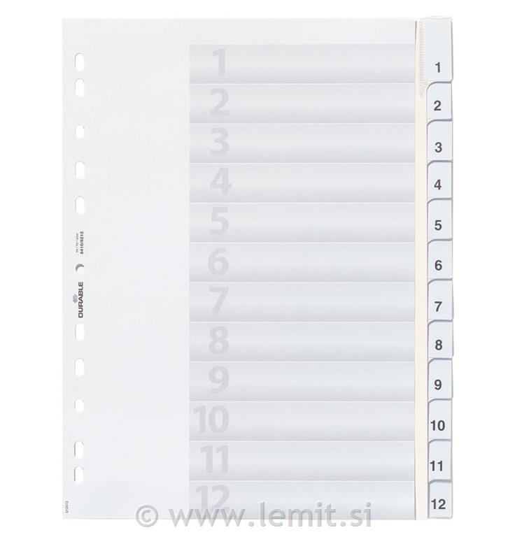 Ločilni listi 1/12 sivi (6410)