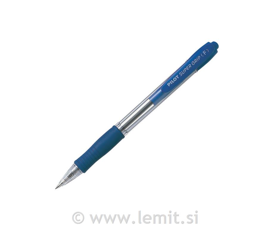 Kemični svinčnik SuperGripF 12kos moder