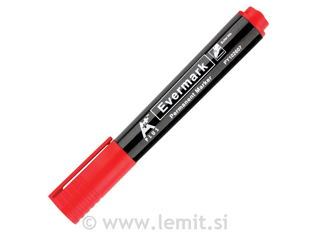 Permanentni marker EVERMARK, okr., rdeč