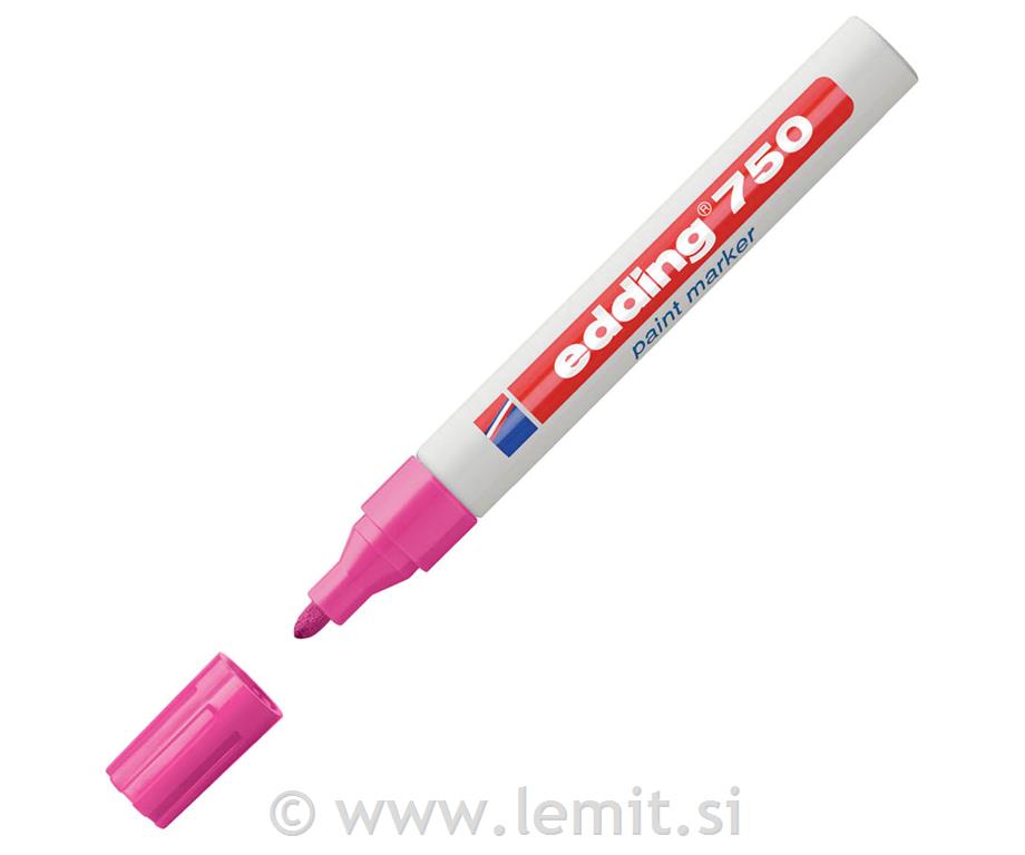 Marker z lakom E-750, 2-4mm, 10kos, roza
