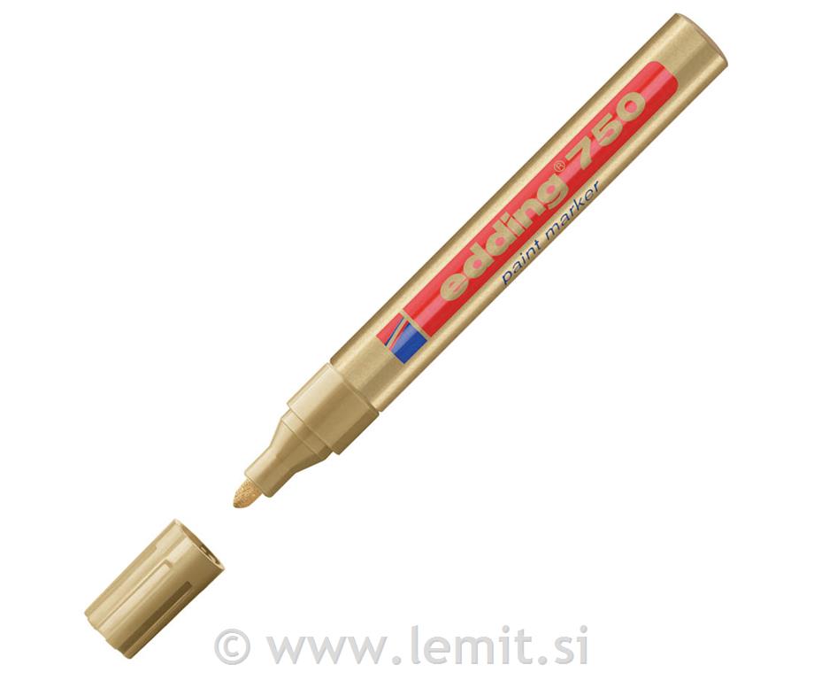 Marker z lakom E-750, 2-4mm, 10kos, zlat
