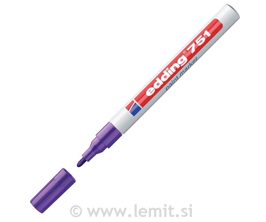 Marker z lakom E-751, 10kos, vijol.