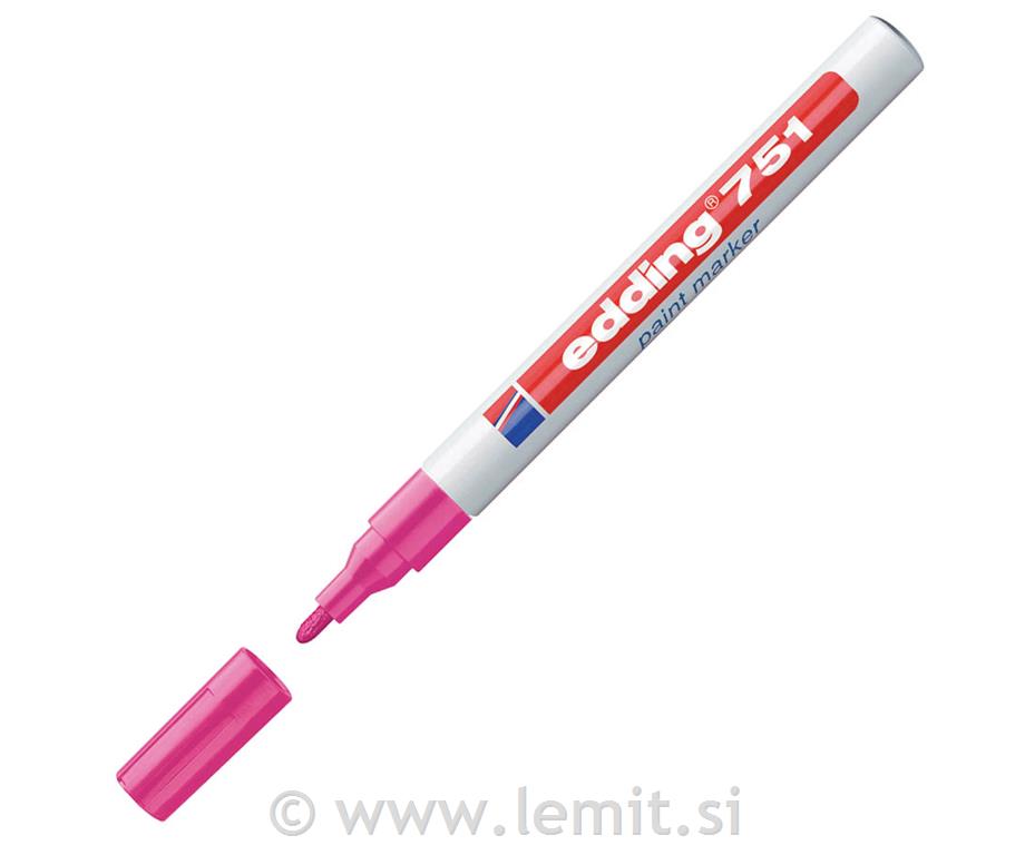 Marker z lakom E-751, 1-2mm, 10kos, roza