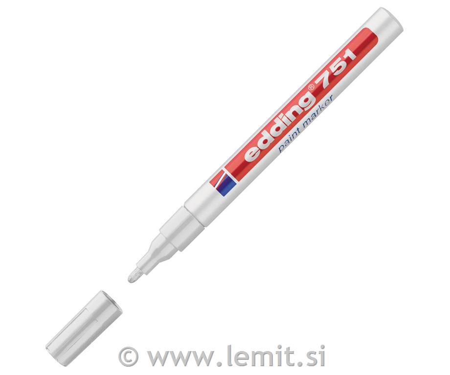 Marker z lakom E-751, 1-2mm, 10kos, bel