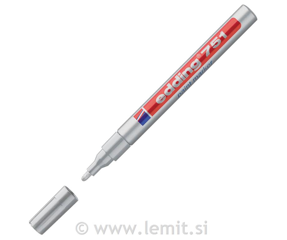 Marker z lakomE-751, 1-2mm, 10kos, sreb.