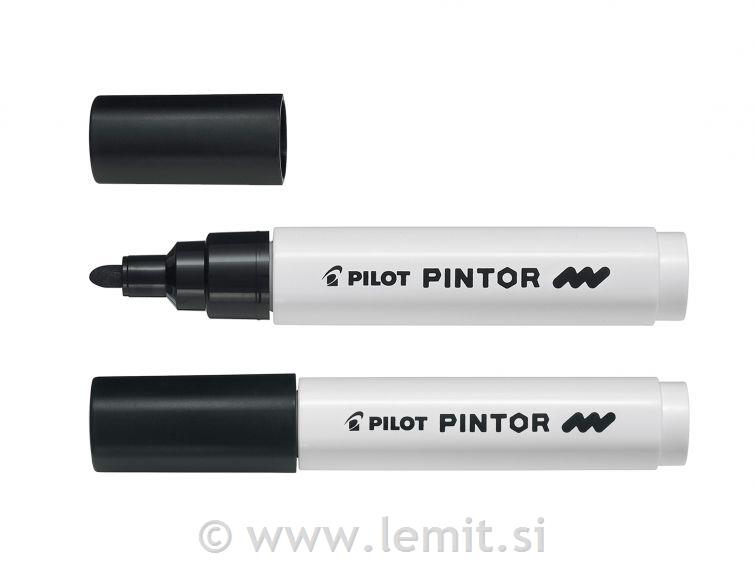 Marker Pintor MEDIUM, 6kos, črn
