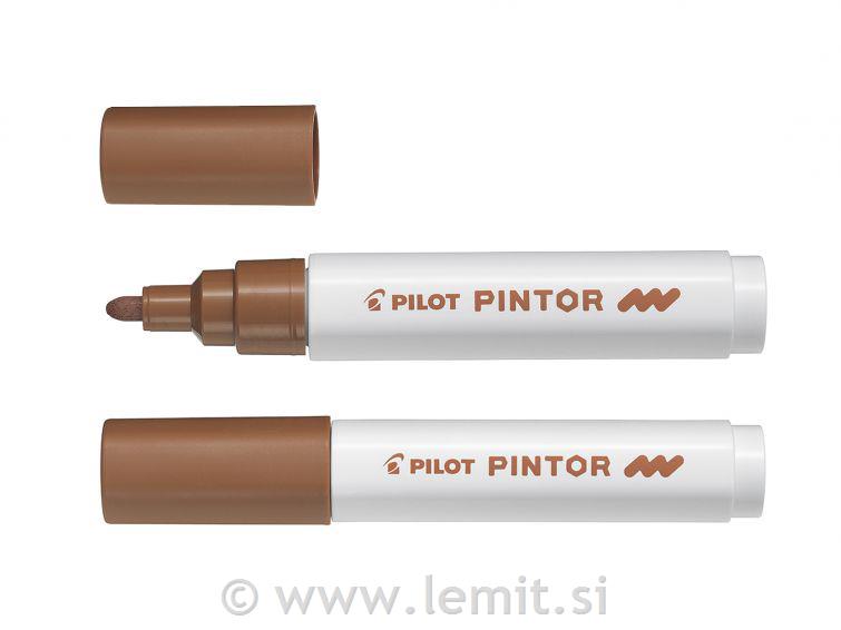 Marker Pintor MEDIUM, 6kos, rjav