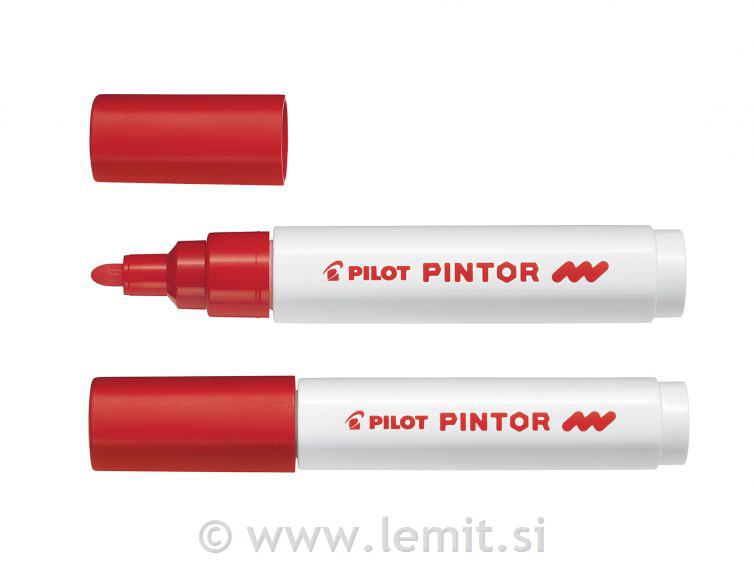 Marker Pintor MEDIUM, 6kos, rdeč