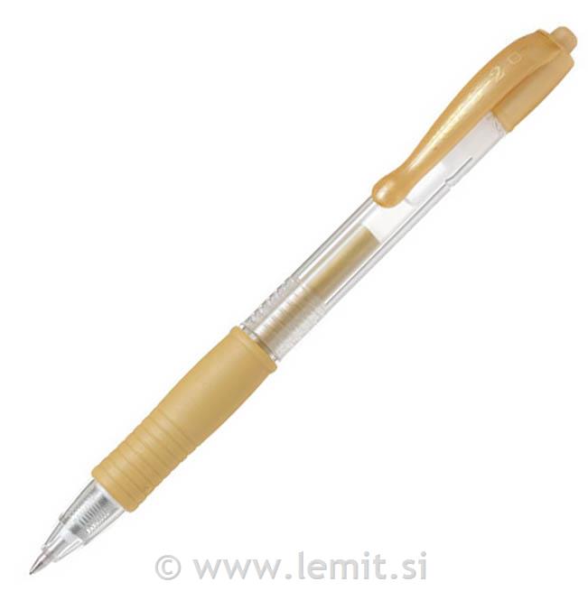 Gel roler G-2 0,7 12kos, metallic zlat