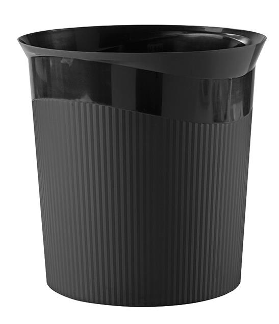 Koš za smeti Re-LOOP, črn