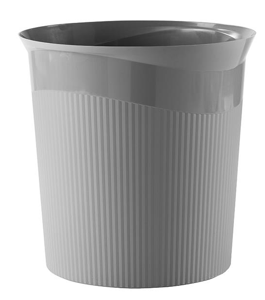 Koš za smeti Re-LOOP, temno siv