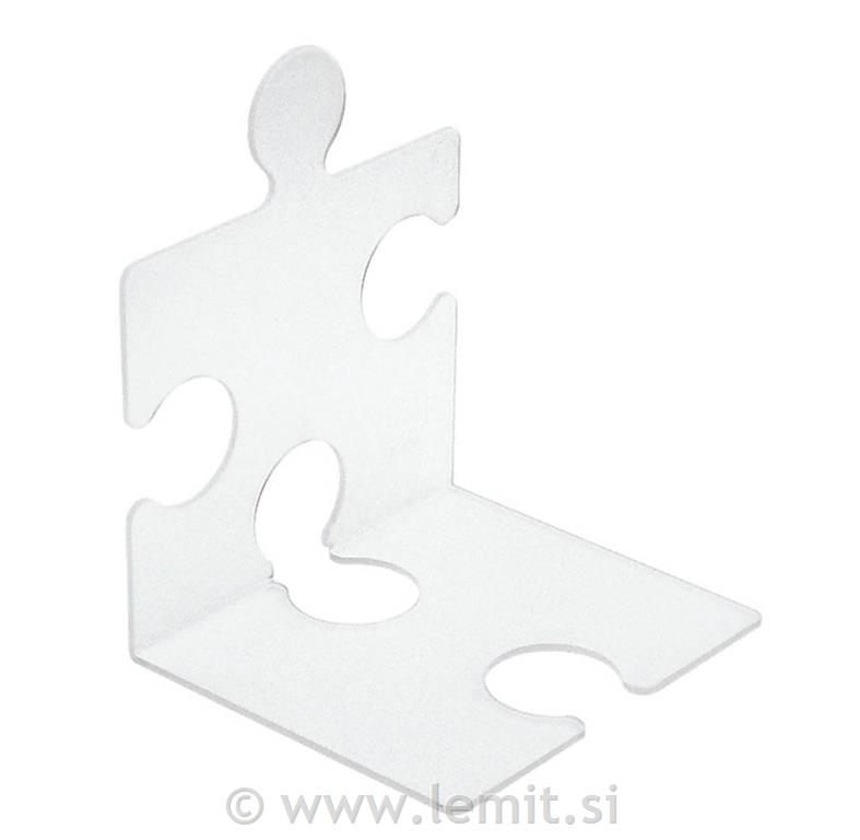 Držalo za knjige/CD-je PUZZLE prosojno
