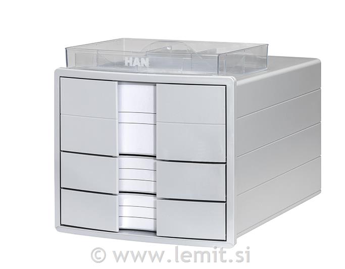 Predalnik IMPULS 2+1 svetlo siv