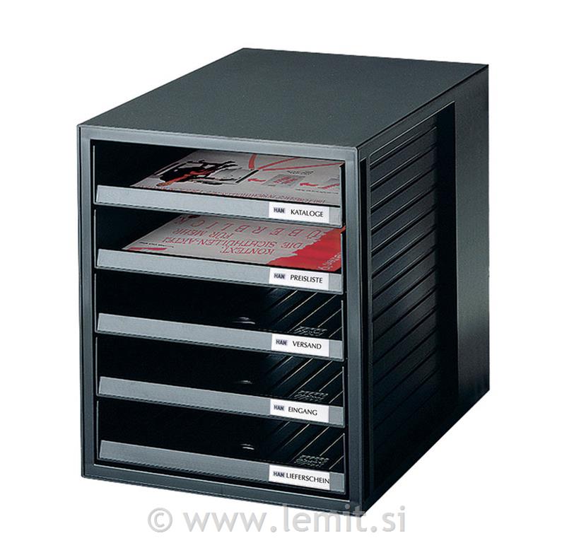 Predalnik SYSTEM BOX odprt, črn