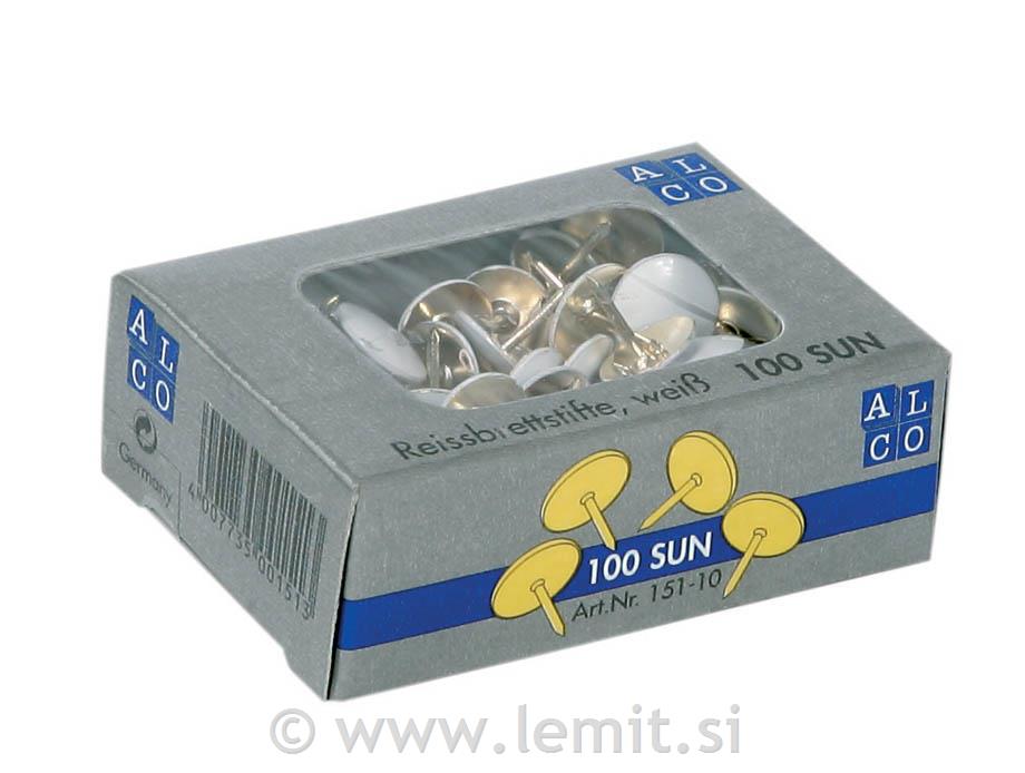 Risalni žebljički, beli, 100 kos