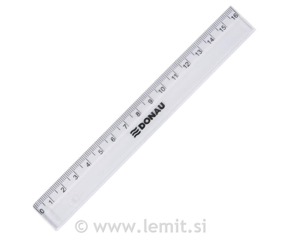 Ravnilo 16 cm prozorno