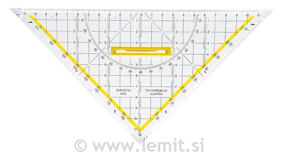 Geo trikotnik z držalom, 25 cm