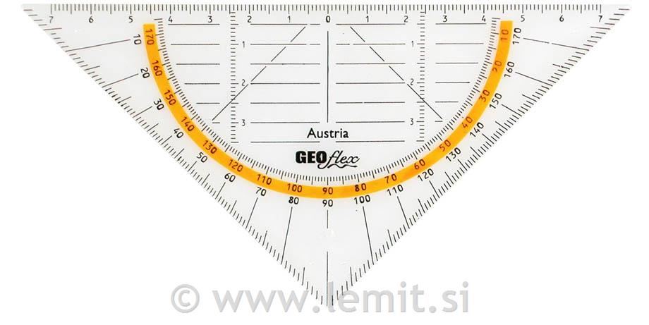 GEOflex trikotnik flexi 15cm, prozoren
