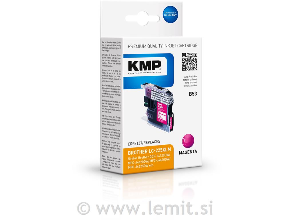 Kartuša KMP Brother LC225XLM, magenta