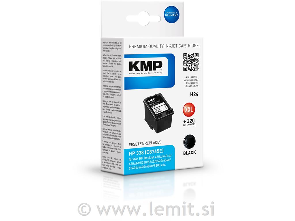 Kartuša KMP HP 338 C8765E, XXL črna