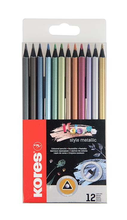 Barvice Kolores Style Metallic, 12 kos