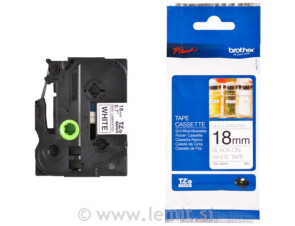 TZEN241 Bel/črn 18mm, trak za PT