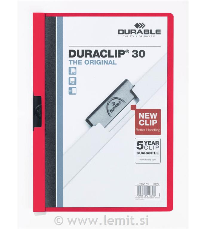 Mapa Duraclip (2200) A4 rdeča