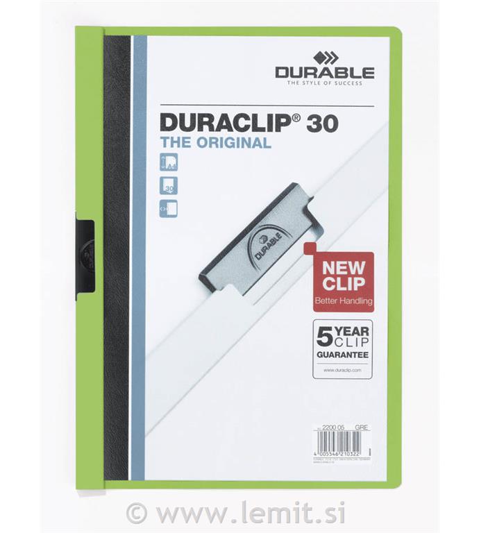 Mapa Duraclip (2200) A4 zelena