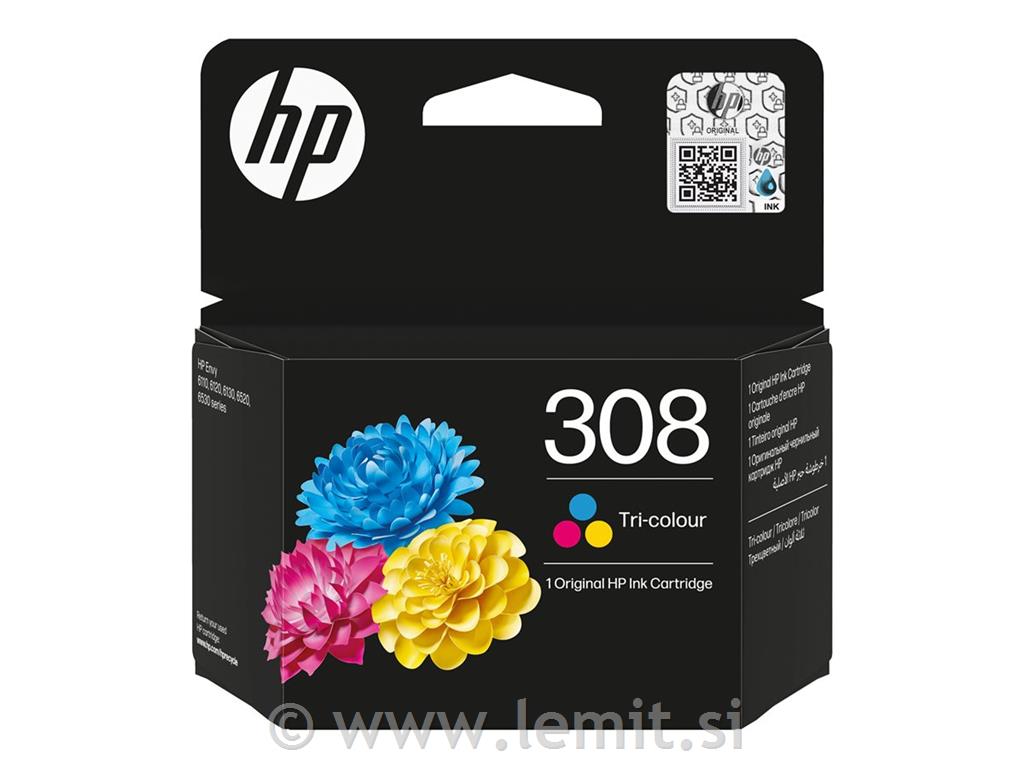 HP 308 barvna original kartuša