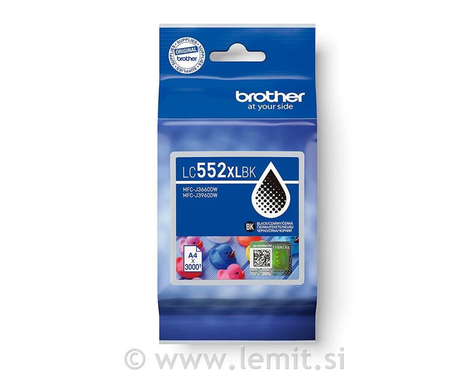 Brother Kartuša LC552XL BK, črna