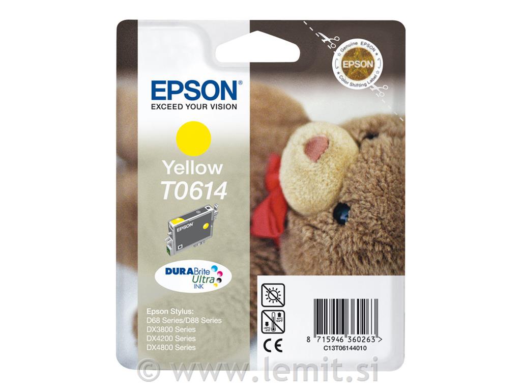 EPSON Yellow T0614 DURABrite Ultra Ink