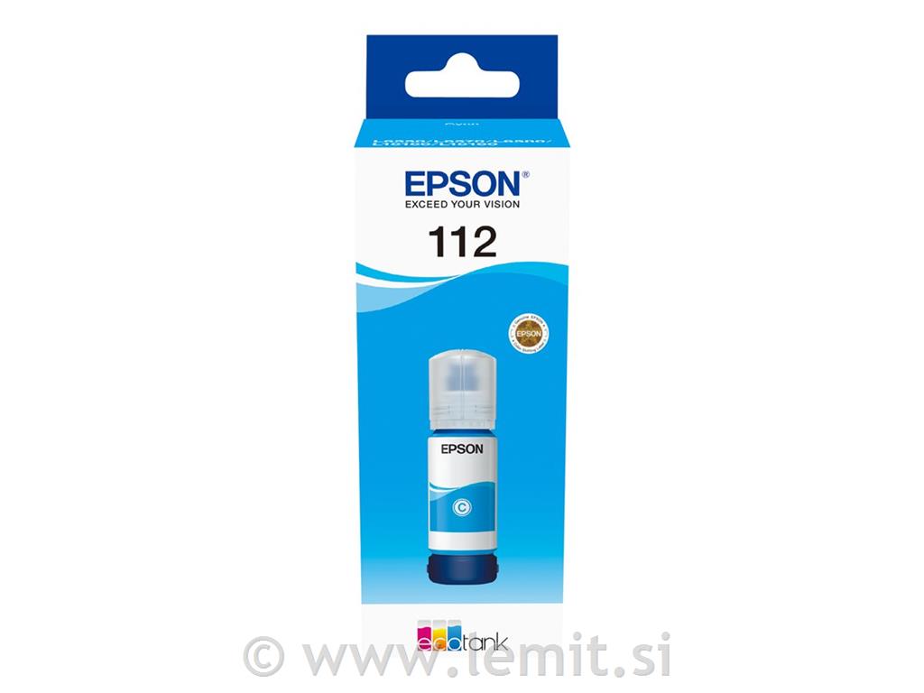 EPSON 112 EcoTank Pigm. Cyan ink flaška