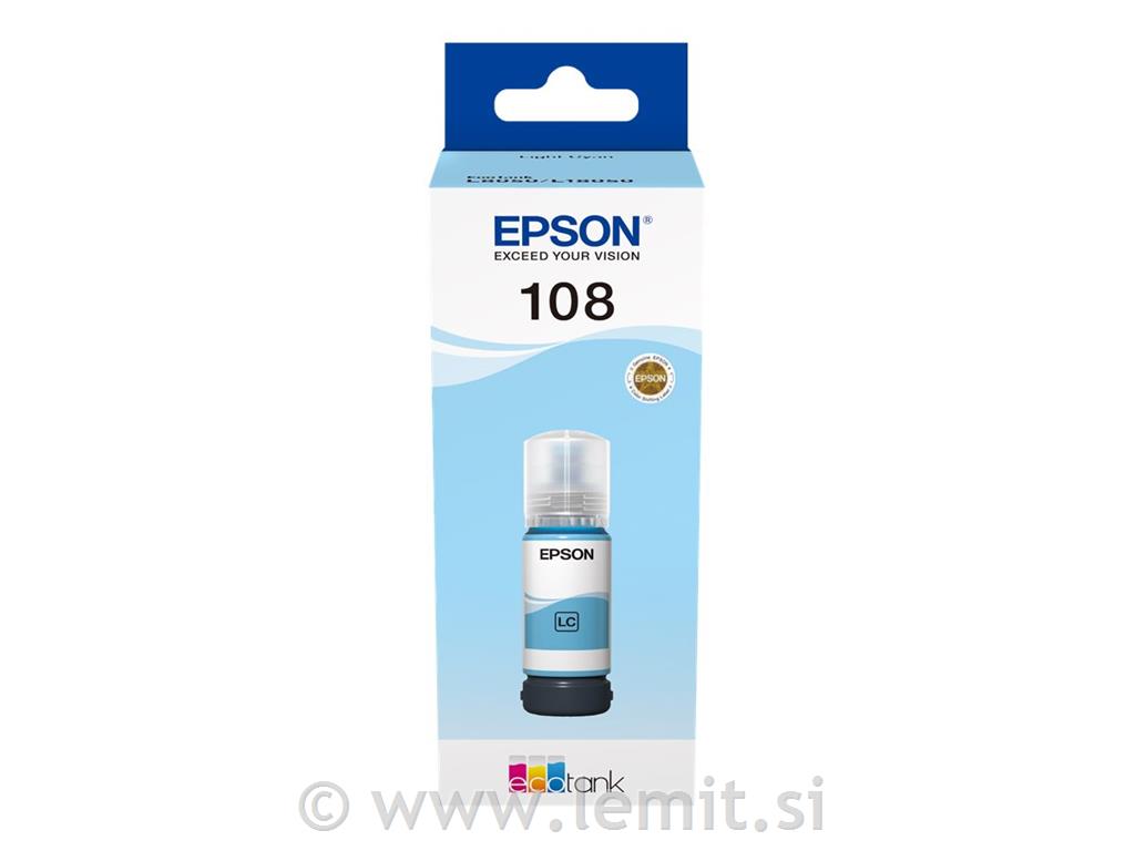 EPSON 108 črnilo, svetlo modra, 70ml