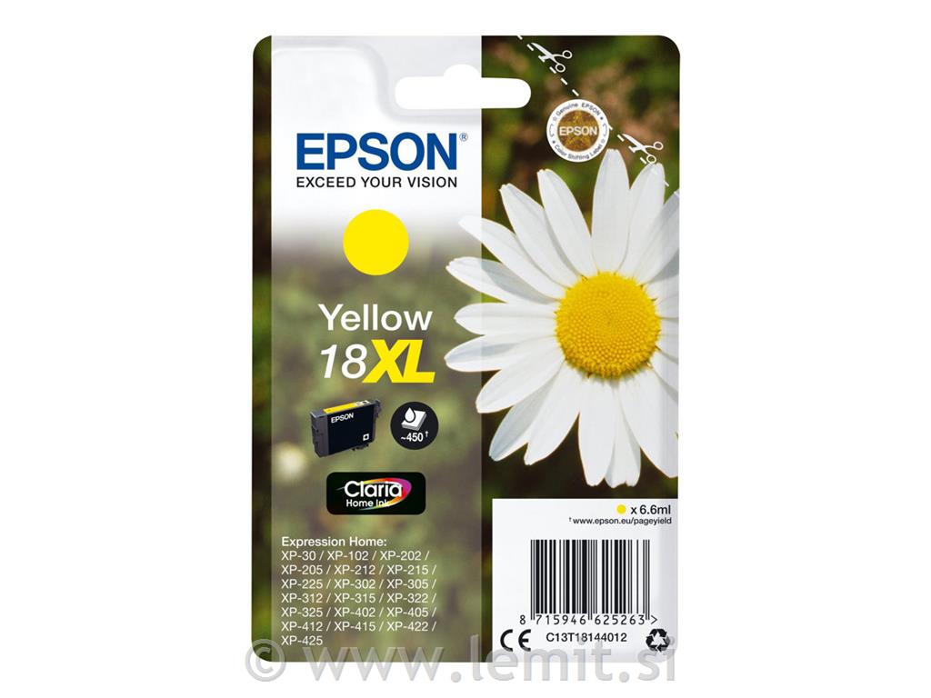EPSON 18XL kartuša rumena, 6.6ml, 450str