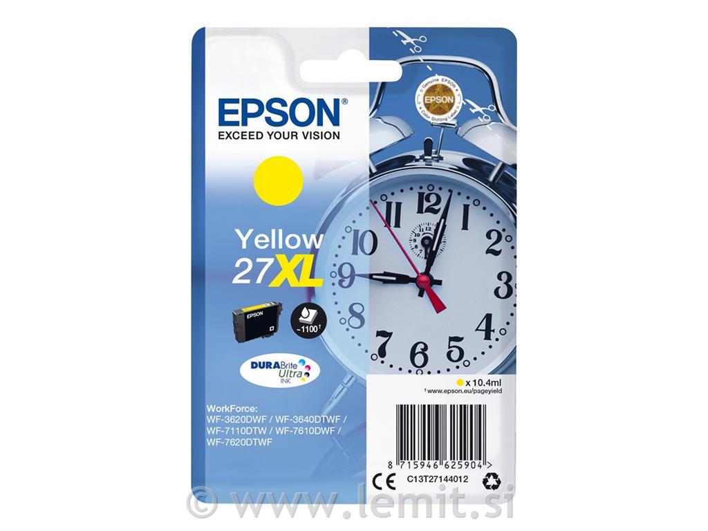EPSON 27XL kartuša, rumena, 10.4ml