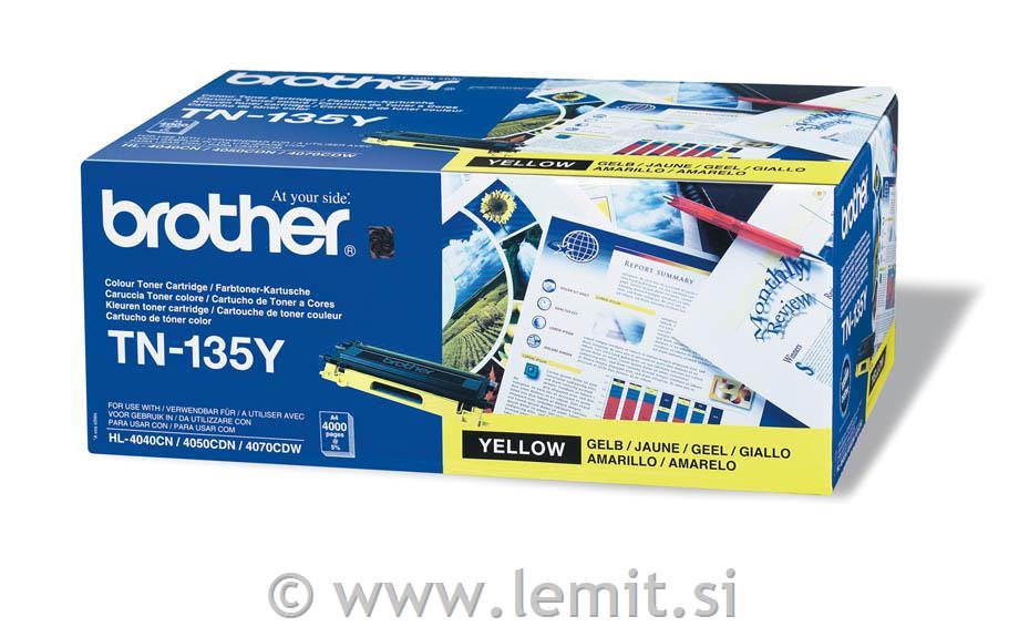 Brother Toner TN135Y, yellow, 4.000 str.