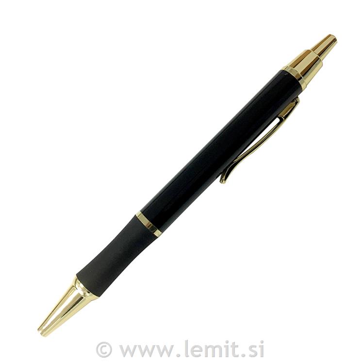 Kemični svinčnik kovinski črn/zlat 0,7mm