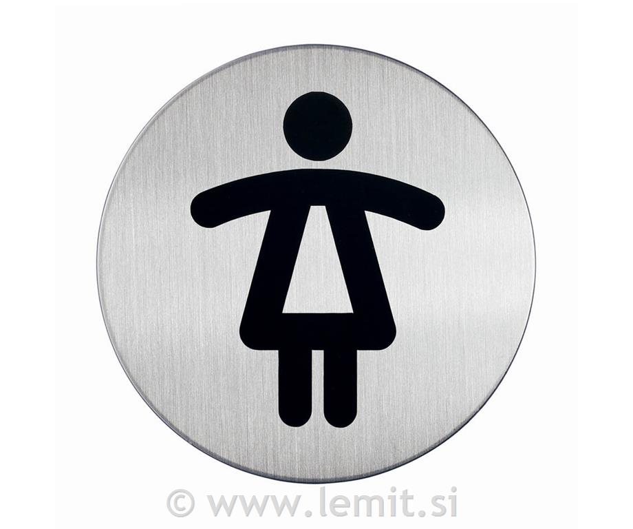 Piktogram - WC ženski, fi 83mm (4904)