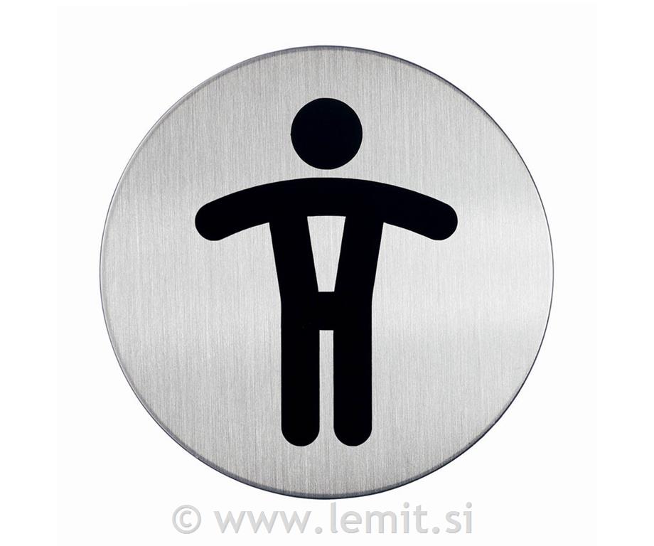 Piktogram - WC moški, fi 83mm (4905)