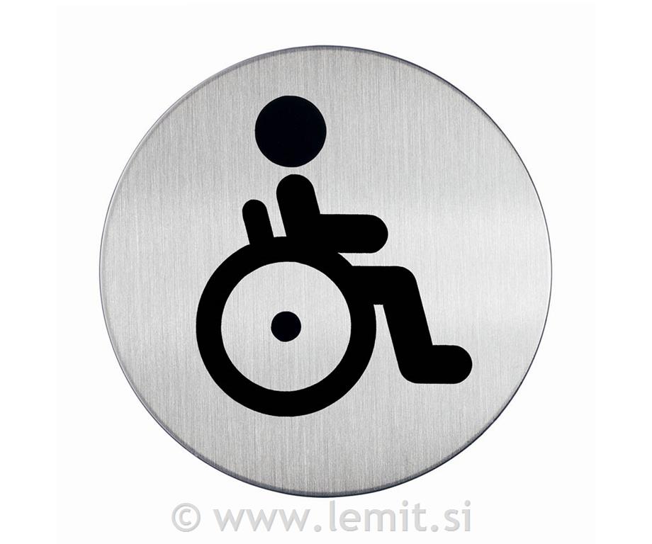 Piktogram - WC invalidi, fi 83mm (4906)