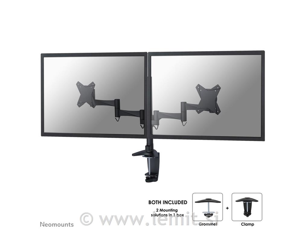 Gibljivi nosilec za 2 monitorja 10-27''