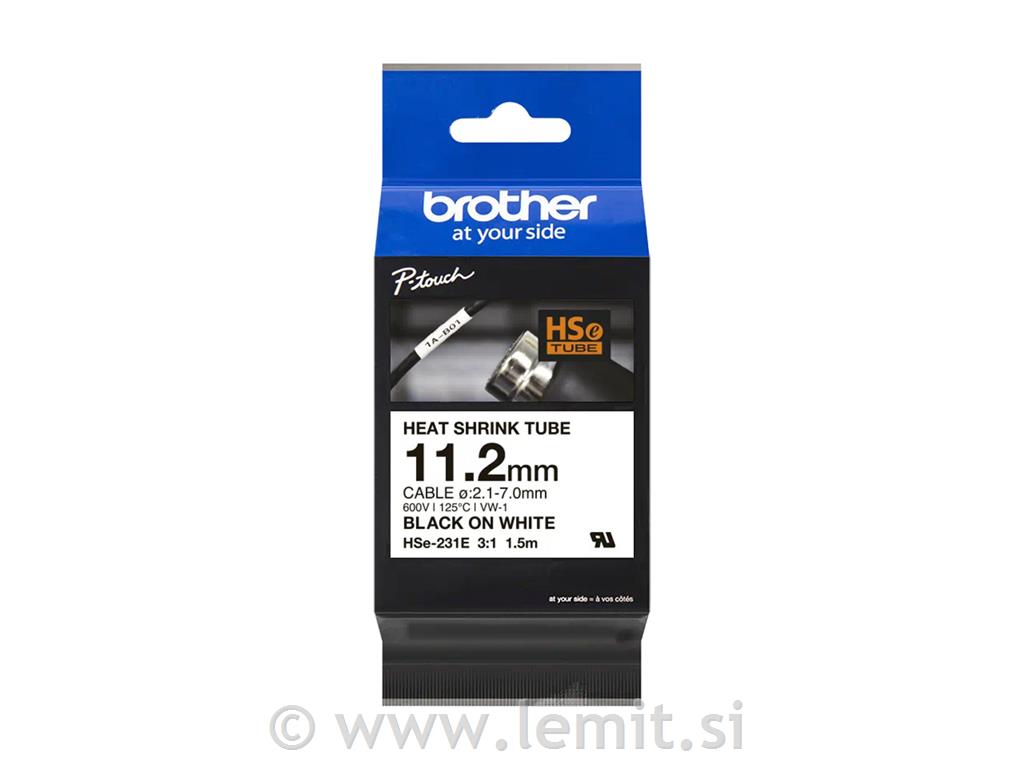 HSE231E Bel/črn trak 11,2mm