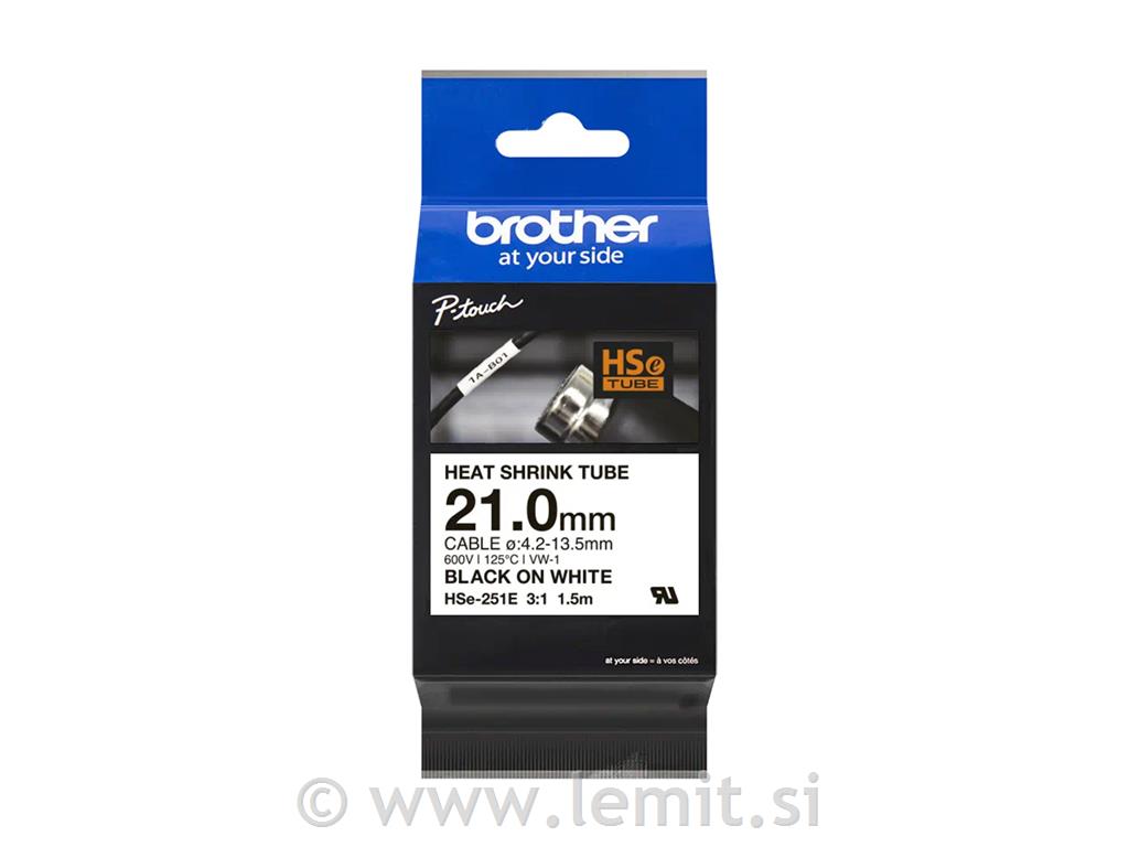 HSE251E Bel/črn trak 21mm