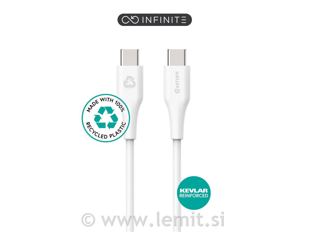 eSTUFF INFINITE kabel USB C-C 2m, bel