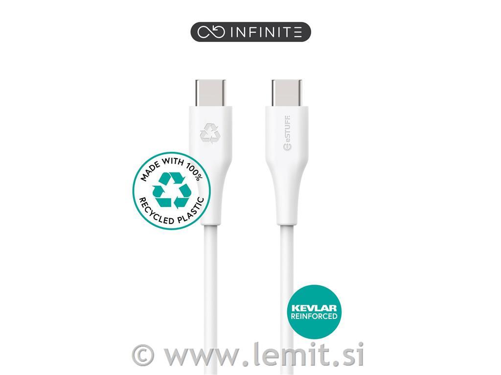 eSTUFF INFINITE kabel USB C-C 2m, bel