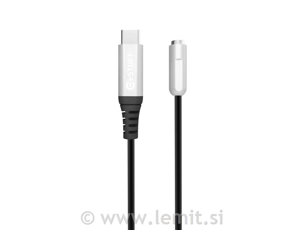 eSTUFF Adapter USB-C do minijack 3.5mm