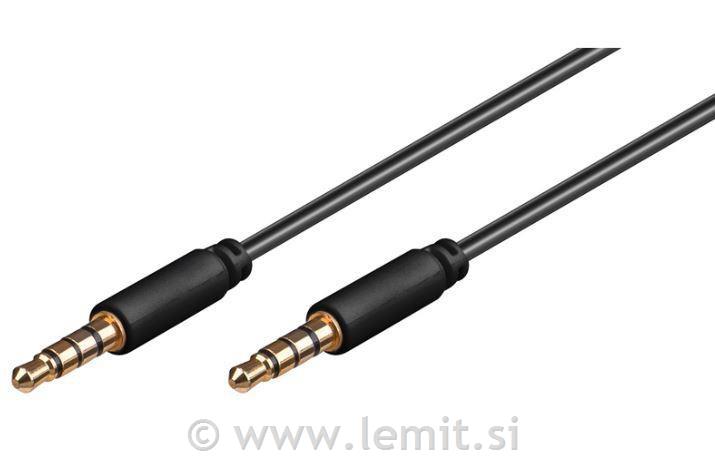 MicroConnet Kabel minijack 0,5m 3.5mm